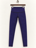 Lululemon Women's Purple/Blue Micro-Pattern High-Rise Leggings – Size 4