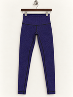 Lululemon Women's Purple/Blue Micro-Pattern High-Rise Leggings – Size 4