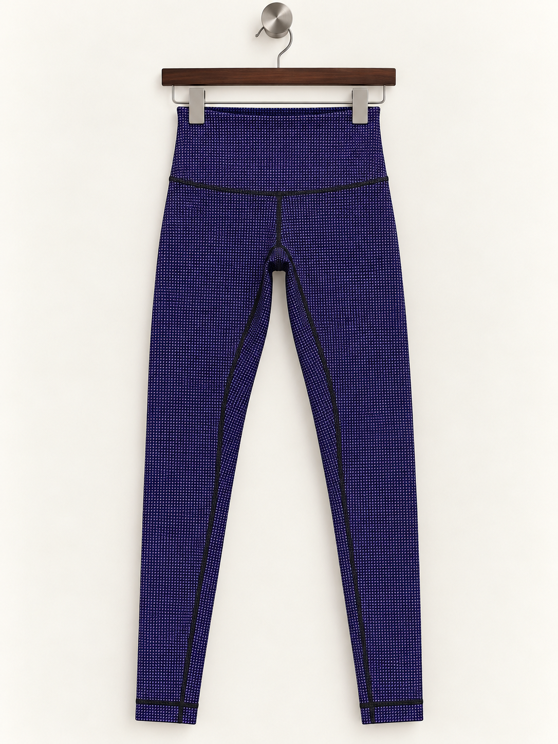 Lululemon Women's Purple/Blue Micro-Pattern High-Rise Leggings – Size 4