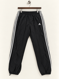 Adidas Men's Black 3-Stripe Windbreaker Track Pants – Size L / XL