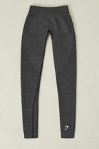 Women's Gymshark grey seamless leggings back view