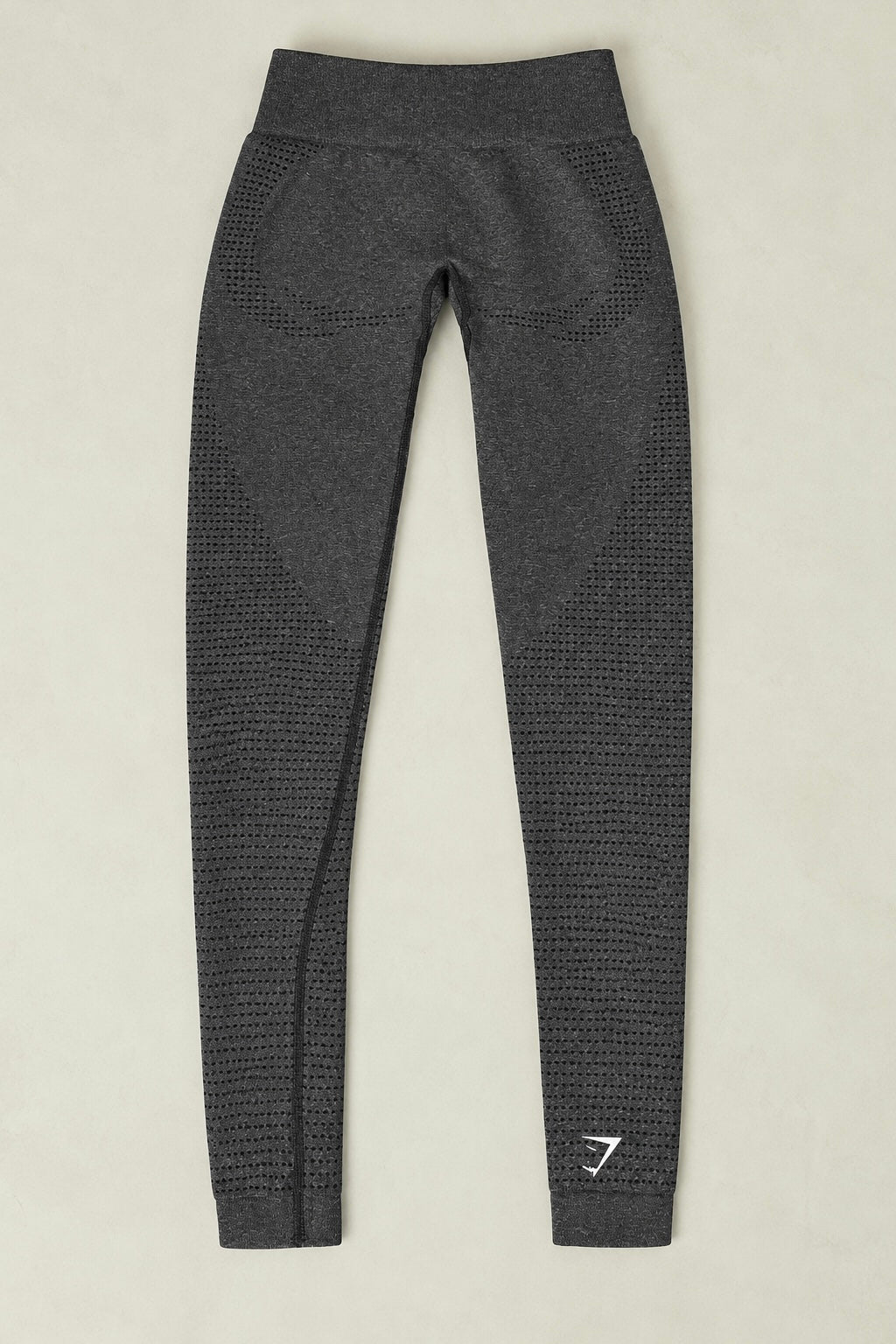 Women's Gymshark grey seamless leggings back view