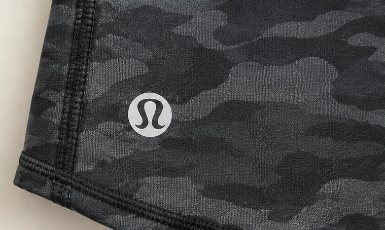 lululemon black and grey camouflage mesh racerback tank logo
