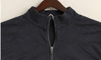 lululemon black half zip long sleeve top zip-detail