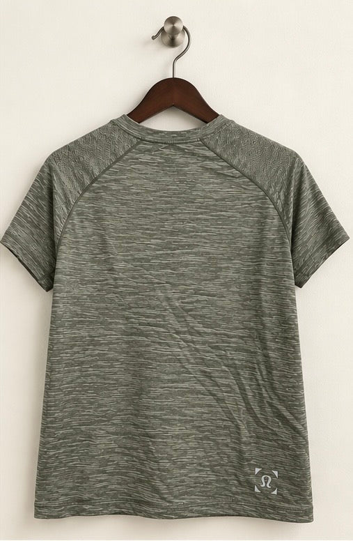 lululemon grey space-dye T-shirt back view