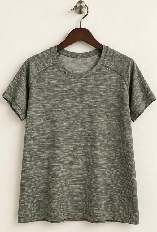 lululemon grey space-dye T-shirt front view