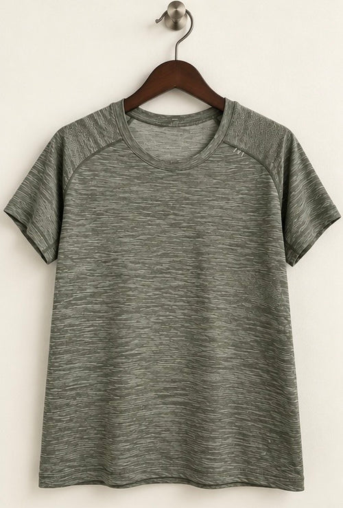 lululemon grey space-dye T-shirt front view