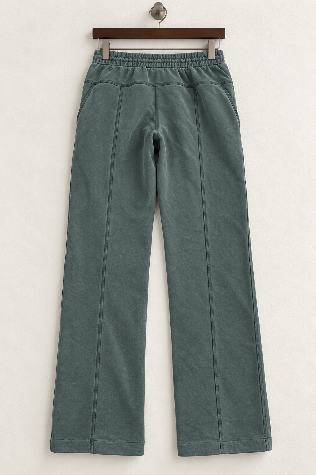Women's lululemon sage green wide leg trousers back
