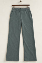 Women's lululemon sage green wide leg trousers front size 4